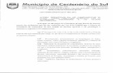 Lei Complementar 006 - centenariodosul.pr.gov.br · 1.07 configuração e manutenção de programas de computação e bancos dedados. 1.08 Planejamento, confecção, manutenção