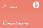 Ecologia - Conceitosaula - vestibular.com.br · Comunidade Conjuntos de populações. Foto varios bixos. Ecossistema Biocenose + biótopo. Biosfera ... II - Em determinado ecossistema,