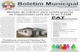 3 de outubro de 2013 Boletim Municipal Página 1 Quinta ... · Mutirão de outubro para coleta gratuita de Papanicolau será dia 19 no CASM Está agendado para o dia 19 o mutirão
