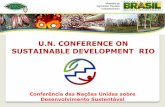 U.N. CONFERENCE ON SUSTAINABLE DEVELOPMENT RIO + … · Relatório Brundtland (1987) e adotada pelo Governo Brasileiro ... Nações Unidas sobre Meio Ambiente e Desenvolvimento ...