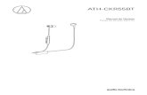 ATH-CKR55BT User Manual - Audio-Technica · • Quando não estiver usando o cabo fornecido ou o cabo de carga USB fornecidos, desconecte-o do produto. • Este produto pode ser usado
