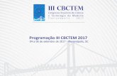 Programação III CBCTEM 2017 · Interdisciplinar de Estudos da Madeira. ... FATEC Capão Bonito Doutorado em Engenharia ... Pós-Graduado em Gestão Empresarial pela Fundação Getúlio