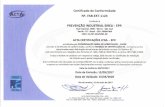 Certificado de Conformidade NQ. FAB-EXT-1124 Conferido à ...prevencao.ind.br/wp-content/uploads/2018/09/CERTIFICADO-P12... · pelo atendimento aos requisitos das Portarias ng. 486