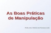 Slide 1 · PPT file · Web view2014-03-03 · As Boas Práticas de Manipulação Profa. Dra. Patrícia da Fonseca Leite