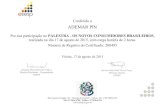 rl certificadoES pales - ESESP · 2016-05-12 · Conferido a ADORICIO LOSS Por sua participação no PALESTRA -OS NOVOS CONSUMIDORES BRASILEIROS, realizada no dia 17 de agosto de