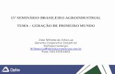15º SEMINÁRIO BRASILEIRO AGROINDUSTRIAL TEMA – GERAÇÃO DE ...stab.org.br/15sba/web/03_delta_williams.pdf · Cop 8; Desfibrador. ... Bagaço p/ ton de cana 253 kg/t.c. Bagaço