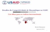 Desafios da Competitividade de Moçambique na SADC Um olhar ... · Factores estruturais: Ambiente de negócios. 6. 2.1.1.-40-30-20-10 0 10. 20 30. 40 50. Início do Negócio. Obtenção
