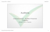 PPT - Auditoria - MTE 2 cópiadocs.aprovaconcursos.com.br/aprova/materias_adicionais/... · 2014-08-12 · I. AuditoriadeAvaliaçãodaGestãoAuditoria de Avaliação da Gestão II.