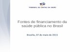 Fontes de financiamento da saúde pública no Brasilarquivos.sbn.org.br/pdf/tcu_saude.pdf · Fonte: Sistema de Informações sobre Gastos Públicos em Saúde - SIOPS ... correspondia