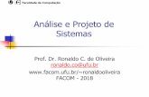 Análise e Projeto de Sistemas - facom.ufu.brronaldooliveira/APS-2018-2/Aula7-APS-AnaliseOO.pdf · Análise e Projeto de Sistemas Prof. Dr. Ronaldo C. de Oliveira ronaldo.co@ufu.br