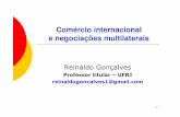 Reinaldo Gonçalves...Rio de Janeiro: Ed. Elsevier, 2004, cap. 7. 4 5 1. Determinantes da evolução do comércio internacional Variáveis •endógenas •próprias a cada país •exógenas