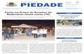 Festa na Praça de Eventos da - piedade.sp.gov.br · Devido feriado nacional de 15 de novem-bro, data que é comemorada a Proclamação da República do Brasil, a Prefeitura informa