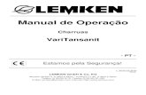 Manual de Operação - Agroparts · Manual de Operação Charruas VariTansanit - PT - Estamos pela Segurança! Art.Nr.175_4714 /08.08 LEMKEN GmbH & Co. KG Weseler Straße 5, D-46519