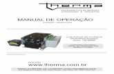 MANUAL DE OPERAÇÃO - therma.com.br · TIPO DE CIRCUITO TENSÃO DE REDE FREQUÊNCIA DE REDE CORRENTE NOMINAL SINAL DE CONTROLE ... Configuração de limite para a saída de controle