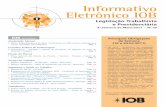 Informativo Eletrônico IOB - Sage · Orientações - aplicação, com recurso de auto-apresen- tação, que descreve os coeﬁ cientes próprios do FGTS, as respectivas ﬁ nalidades