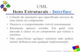Itens Estruturais - Interfacethais/Arquitetura/aulaUML-2.pdf · Arquitetura de Software – Thaís Batista UML Itens Estruturais - Interface • Coleção de operações que especificam
