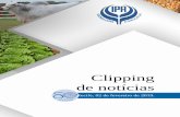 Clipping de notícias - ipa.br · Para ajudar a prevenir a contaminação dos rios que abastecem Pernambuco, em caso de acidentes como o da barragem em Brumadinho (MG) , o Instituto