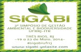 3º Simpósio de Gestão Ambiental e Biodiversidade (3º ...sigabi.yolasite.com/resources/Anais 3º SIGABI - 2014.pdf · Prof. Dr. Fabio Souto de Almeida Profa. Dra. Olga Venimar