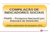 COMPILAÇÃO DE INDICADORES SOCIAIS - … · indicadores sociais pnad ... comparaÇÃo do nÚmero de pessoas por faixa etÁria no brasil (milhÕes de pessoas), 2004 e 2011 em milhões