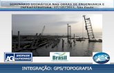 SEMINÁRIO GEOMÁTICA NAS OBRAS DE ENGENHARIA E ... · A OBRA INTEGRAÇÃO: GPS/TOPOGRAFIA Brasil Terminal Portuário Alemoa, Santos/SP • 1.108m de cais • 2.540 estacas de 48m