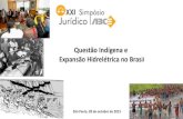 Questão Indígena e Expansão Hidrelétrica no Brasil · licenciamento e na operação? Como a questão vem sendo trabalhada nos últimos anos pelo setor produtivo, governo e sociedade?