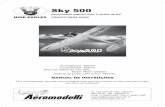 Sky 500 - Aeromodelli · Sky 500 Aeromodelo elétrico ... leia este manual integralmente antes de preparar ou fazer voar este ... Encaixe os plugues do receptor e dos servos dos ailerons