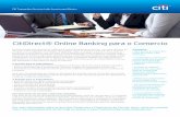 CitiDirect® Online Banking para o Comercio · • Resolva discrepâncias e consultas ao visualizar imagens de documentos comerciais ... Sua única fonte de serviços comerciais completos