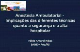 Anestesia Ambulatorial - Implicações das diferentes ... · Cirurgia ortopédica em membro inferior ... multimodal na cirurgia ambulatorial.”