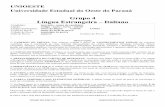 Grupo 4 Língua Estrangeira – Italiano · pedir a assinatura dele na declaração abaixo que confirma a entrega do gabarito. 8. ... Proteínas são macromoléculas sintetizadas