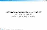 Internacionalização e a UNESP ·  ... Parcerias de universidades norte-americanas com ... Incorporação de temas internacionais nas aulas de
