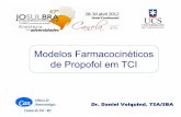 Modelos Farmacocinéticos de Propofol em TCI - sargs.org.br · Administração endovenosa 0 10 20 30 40 50 60 0 10 20 Tempo (h) C o n c e n t r a
