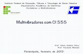 Multivibradores com CI 555 - professorpetry.com.br · Florianópolis, fevereiro de 2013. Prof. Clóvis Antônio Petry. Instituto Federal de Educação, Ciência e Tecnologia de Santa