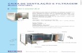 CAIXA DE VENTILAÇÃO E FILTRAGEM - beckins.com.br · Filtro G4 / Carvão Ativado Cabo de alimentação Ventilador VENTIBEC é uma caixa de ventilação com filtragem acoplada que