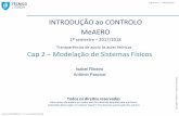 INTRODUÇÃO ao CONTROLO MeAERO - Técnico Lisboa · Capítulo 2 - Modelação Intro CONTROLO | 1º sem 2017/2018 al Cap 2 – Modelação de Sistemas Físicos ... • Só para sistemas