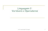 Linguagem C: Variáveis e Operadores · 2009-04-08 · Eis algumas palavras reservadas da linguagem C: interrupt near _cs _ds ... Prof. Leonardo Barreto Campos 28 ... f converte um