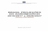 (VERSÃO PRELIMINAR) · Ministério da Agricultura Pecuária e Abastecimento - Secretaria de Política Agrícola Projeções do Agronegócio Brasil 2015/2016 a 2025/2026 iv ÍNDICE