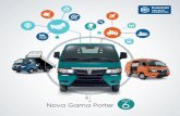 Nova Gama Porter - Piaggio Veículos Comerciais · integradas, vidros elétricos, sistema de alarme anti-roubo, sensores de estacionamento*, fechos centrais e rádio, CD e MP3. Em
