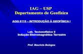 IAG – USP Departamento de Geofísicaeder/lab_tectonofisica.pdf · elétrica da Terra De uma forma geral, a condutividade aumenta com a profundidade. Método GDS - baseado em medidas