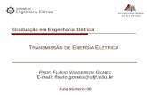 Graduação em Engenharia Elétrica - ufjf.br£o-Aula-06.pdf · Curso de “Transmissão de Energia Elétrica” – Aula Número: 06 – P ROF. F LÁVIO V ANDERSON G OMES Parâmetros