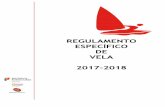 REGULAMENTO ESPECÍFICO DE VELA 2017-2018 · classificações, ficha inscrição, relatório atividade e autorização Encarregado de Educação (modelos disponíveis on-line/site