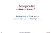 Matemática Financeira Conteúdo Juros Compostos · O LOG pode ser substituído, nesse caso, pelo LN. 13 Profa. Msc. Érica Siqueira ... Março 0,3 Abril 0,5 Maio 0,7 Junho 0,4 Julho