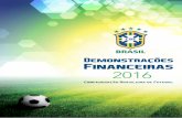 Demonstrações Financeiras - conteudo.cbf.com.br · Por um Futebol Brasileiro cada vez mais forte A CBF apresenta os resultados das suas operações referentes ao ano fiscal de 2016,