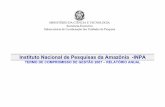 Instituto Nacional de Pesquisas da Amazônia -INPA · MINISTÉRIO DA CIÊNCIA E TECNOLOGIA Secretaria-Executiva Subsecretaria de Coordenação das Unidades de Pesquisa Instituto Nacional