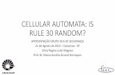 CELLULAR AUTOMATA: IS RULE 30 RANDOM?calhau.dca.fee.unicamp.br/wiki/images/e/ef/CELLULAR_AUTOMATA_Regra... · Ele acredita que o uso de um particular algoritmo, que se refere a regra