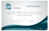 CERTIFICADO - fundacaodilsongodinho.org.br · Certificamos que Nayara Nobre Basso participou do 3° Congresso Mineiro de Cirurgia Oncológica,