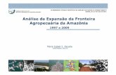 Análise da Expansão da Fronteira Agropecuária da Amazônia · km); • Em escala local - Análise de Padrões de Desmatamento. ... Medida Provisória nº 2.166-67, de 24 de agosto