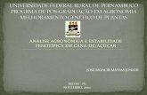 ANÁLISE AGRONÔMICA E ESTABILIDADE FENOTÍPICA EM …lira.pro.br/wordpress/wp-content/uploads/downloads/2010/11/a... · - Eberhart & Russel (1966), trabalhando com milho, introduziram