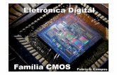 UFJF –FABRICIO CAMPOS FabrícioCampos · Mais fácil de fabricar do que TTL Usa P-MOS e N-MOS Inversor CMOS UFJF –FABRICIO CAMPOS. 8.8) CMOS - Lógica MOS Complementar NAND CMOS