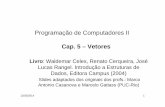 Programação de Computadores II Cap. 5 – Vetoresacopetti/progii/progII07-Vetores.pdf · 12/03/2014 1 Programação de Computadores II Cap. 5 – Vetores Livro : Waldemar Celes,
