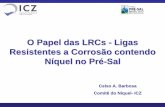 O Papel das LRCs - Ligas Resistentes a Corrosão contendo ... · Agenda 1. Informações sobre o ICZ 2. Visão do metal Níquel 3. O papel do Níquel nos Aços Inox e suas Ligas 4.